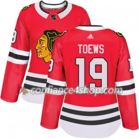 Adidas Maillot de Hockey Chicago Blackhawks Jonathan Toews 19 2017-2018 Rouge Authentic - Femme